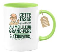 quotedazur Café-Croissant - Mug Cette Tasse Est Pour Le Meilleur Grand-père De L'univers - Vert/céramique