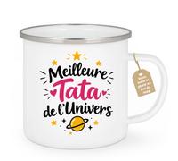 quotedazur Café-Croissant - Mug Meilleure Tata De L'univers - Blanc/Emaille