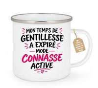 quotedazur Café-Croissant - Mug Mode Connasse Active - Blanc/Emaille | Mug humoristique pour ceux qui revendiquent leur côté sarcastique