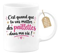 quotedazur Café-Croissant - Mug Paillettes Dans Ma Vie - Blanc/Céramique | Ajoutez des paillettes à vos moments café
