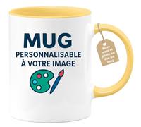 quotedazur Café-Croissant - Mug Personnalisable Avec Photo & Texte, Tasse À Café Personnalisée Prénom, Cadeau Anniversaire, Naissance, Collègue, Retraite