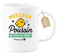quotedazur Café-Croissant - Mug Personnalisable Texte Photo Meilleure Tasse Poussin Pour Un Cadeau Et Tendre Noël Tous Vos Moments Chaleureux - Blanc/Céramique