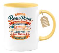 quotedazur Café-Croissant - Mug Personnalisé Beau-papa Texte Photo - Tasse Fête Des Pères Super Beau-papa À Chaque Fois Que Tu Utiliseras Ce Mug J'espère Qu'il Te Rappelera À Quel Point On T'aime, Tu