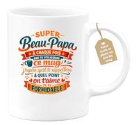 quotedazur Café-Croissant - Mug Personnalisé Beau-papa Texte Photo - Tasse Fête Des Pères Super Beau-papa À Chaque Fois Que Tu Utiliseras Ce Mug J'espère Qu'il Te Rappelera À Quel Point On T'aime, Tu