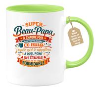 quotedazur Café-Croissant - Mug Personnalisé Beau-papa Texte Photo - Tasse Fête Des Pères Super Beau-papa À Chaque Fois Que Tu Utiliseras Ce Mug J'espère Qu'il Te Rappelera À Quel Point On T'aime, Tu