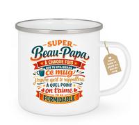 quotedazur Café-Croissant - Mug Personnalisé Beau-papa Texte Photo - Tasse Fête Des Pères Super Beau-papa À Chaque Fois Que Tu Utiliseras Ce Mug J'espère Qu'il Te Rappelera À Quel Point On T'aime, Tu