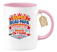 quotedazur Café-Croissant - Mug Personnalisé Beau-papa Texte Photo - Tasse Fête Des Pères Super Beau-papa À Chaque Fois Que Tu Utiliseras Ce Mug J'espère Qu'il Te Rappelera À Quel Point On T'aime, Tu