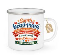 quotedazur Café-Croissant - Mug Personnalisé Beau-papa Texte Photo - Tasse Fête Des Pères Super Beau-papa À Chaque Fois Que Tu Utiliseras Ce Mug J'espère Qu'il Te Rappelera À Quel Point On T'aime, Tu