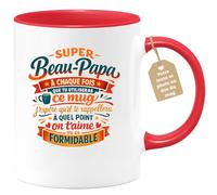 quotedazur Café-Croissant - Mug Personnalisé Beau-papa Texte Photo - Tasse Fête Des Pères Super Beau-papa À Chaque Fois Que Tu Utiliseras Ce Mug J'espère Qu'il Te Rappelera À Quel Point On T'aime, Tu