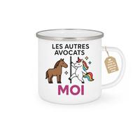 quotedazur Café-Croissant - Mug Personnalisé Les Autres Avocats, Pas Comme Moi Pour Professionnel Cadeau Noël Avocat Tasse Et - Blanc/Émaillé