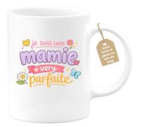 quotedazur Café-Croissant - Mug Personnalisé Mamie - Je Suis Une Mamie Very Parfaite - Cadeau Fête Des Grands Mères Noël Original - Blanc/céramique