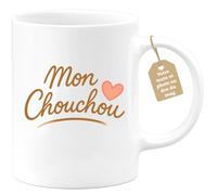 quotedazur Café-Croissant - Mug Personnalisé Mon Chouchou Pour Un Cadeau Noël Tendre Et Charmant Tasse Votre Amour Moments Précieux - Blanc/Céramique
