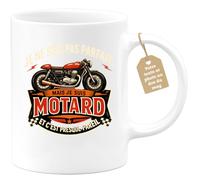 quotedazur Café-Croissant - Mug Personnalisé Moto - Tasse Je Ne Suis Pas Parfait Mais Je Suis Motard Et C'est Presque Pareil - Cadeau Motard Homme - Blanc/céramique