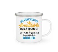 quotedazur Café-Croissant - Mug Personnalisé Psychiatre Formidable, Dur À Trouver, Difficile Quitter, Impossible Oublier Cadeau Noël Tasse Et Succès Assuré - Blanc/Émaillé