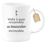 quotedazur Café-Croissant - Mug Personnalisé Tasse Cadeau Homme Noël Voilà À Quoi Ressemble Un Brancardier Incroyable - Blanc/Céramique