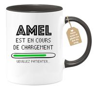 quotedazur Café-Croissant - Mug Personnalisé Tasse Cadeau Noël Amel Est En Cours De Chargement Veuillez Patienter - Noir/Céramique