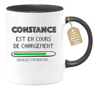 quotedazur Café-Croissant - Mug Personnalisé Tasse Cadeau Noël Constance Est En Cours De Chargement Veuillez Patienter - Noir/Céramique