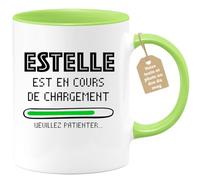 quotedazur Café-Croissant - Mug Personnalisé Tasse Cadeau Noël Estelle Est En Cours De Chargement Veuillez Patienter - Vert/Céramique