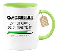 quotedazur Café-Croissant - Mug Personnalisé Tasse Cadeau Noël Gabrielle Est En Cours De Chargement Veuillez Patienter - Vert/Céramique