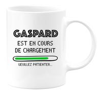 quotedazur Café-Croissant - Mug Personnalisé Tasse Cadeau Noël Gaspard Est En Cours De Chargement Veuillez Patienter - Blanc/Céramique