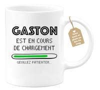 quotedazur Café-Croissant - Mug Personnalisé Tasse Cadeau Noël Gaston Est En Cours De Chargement Veuillez Patienter - Blanc/Céramique