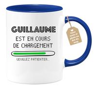 quotedazur Café-Croissant - Mug Personnalisé Tasse Cadeau Noël Guillaume Est En Cours De Chargement Veuillez Patienter - Bleu/Céramique