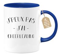 quotedazur Café-Croissant - Mug Personnalisé Tasse Cadeau Noël Je Peux Pas J'Ai Cheerleading - Bleu/Céramique