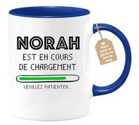 quotedazur Café-Croissant - Mug Personnalisé Tasse Cadeau Noël Norah Est En Cours De Chargement Veuillez Patienter - Bleu/Céramique