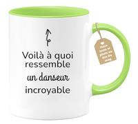 quotedazur Café-Croissant - Mug Personnalisé Tasse Cadeau Noël Voilà À Quoi Ressemble Un Danseur Incroyable - Vert/Céramique
