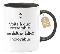 quotedazur Café-Croissant - Mug Personnalisé Tasse Cadeau Noël Voilà À Quoi Ressemble Un Data Architect Incroyable - Noir/Céramique