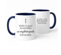 quotedazur Café-Croissant - Mug Personnalisé Tasse Cadeau Noël Voilà À Quoi Ressemble Un Ergothérapeute Incroyable - Bleu/Céramique