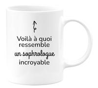 quotedazur Café-Croissant - Mug Personnalisé Tasse Cadeau Noël Voilà À Quoi Ressemble Un Sophrologue Incroyable - Blanc/Céramique