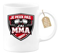 quotedazur Café-Croissant - Mug Personnalisé - Tasse Je Peux Pas J’ai Mma - Cadeau Homme - Blanc/céramique