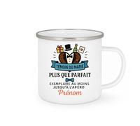 quotedazur Café-Croissant - Mug Personnalisé Témoin Du Marié Parfait Exemplaire Jusqu’À L’Apéro Prénom Cadeau Tasse Pour Noël De Mariage - Blanc/Émaillé