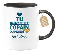 quotedazur Café-Croissant - Mug Tu Es Le Meilleur Copain Du Monde, Je T'aime Profondément - Noir/céramique