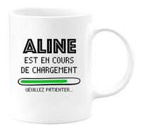 quotedazur - Mug Aline Est En Cours De Chargement Veuillez Patienter - Blanc/Céramique