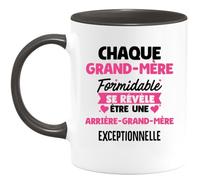 quotedazur - Mug Annonce Arrière-Grand-Mère Formidable Se Révèle Être Une Exceptionnelle Cadeau Future Grossesse Noir/Céramique