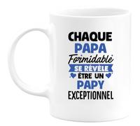 quotedazur - Mug Annonce Papy Formidable Se Révèle Être Un Exceptionnel Cadeau Futur Grossesse Blanc/Céramique
