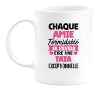 quotedazur - Mug Annonce Tata Formidable Se Révèle Être Une Exceptionnelle Cadeau Future Tante Grossesse Blanc/Céramique