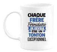 quotedazur - Mug Annonce Tonton Formidable Se Révèle Être Un Exceptionnel Cadeau Futur Grossesse Blanc/Céramique