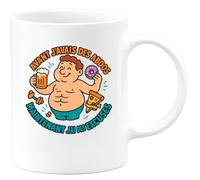 quotedazur - Mug Avant j'avais des abdos, maintenant j'ai des excuses - Tasse Cadeau Humour Homme - Blanc/Céramique