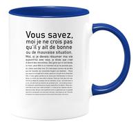 quotedazur - Mug Bonne Ou Mauvaise Situation - Bleu/Céramique