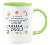 quotedazur - Mug Ce mug te rappellera l'époque où tu avais des collègues cools - Tasse Cadeau Départ collègue - Vert/Céramique
