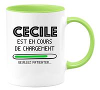 quotedazur - Mug Cecile Est En Cours De Chargement Veuillez Patienter - Vert/Céramique