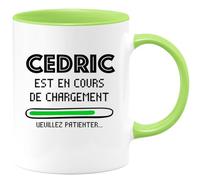quotedazur - Mug Cedric Est En Cours De Chargement Veuillez Patienter - Vert/Céramique
