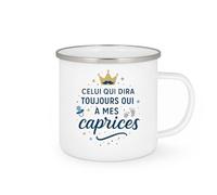 quotedazur - Mug Celui qui dira toujours oui à mes caprices - Tasse Cadeau Baptême Demande Futur Parrain Homme - Blanc/Emaillé