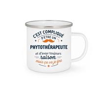 quotedazur - Mug C'est compliqué d'être un Phytothérapeute et d'avoir toujours raison, mais ça va je gère - Tasse Cadeau Phytothérapeute Homme - Blanc/Emaillé
