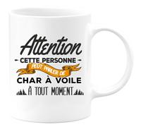quotedazur - Mug Cette Personne Peut Parler De Char À Voile Tout Moment Blanc/Céramique