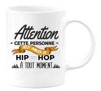 quotedazur - Mug Cette Personne Peut Parler De Hip-hop À Tout Moment Blanc/Céramique