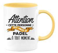 quotedazur - Mug Cette Personne Peut Parler De Padel À Tout Moment